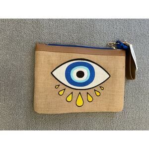 Garden Marine Women's Evil Eye‎ Embroidered Clutch Bag Wristlet